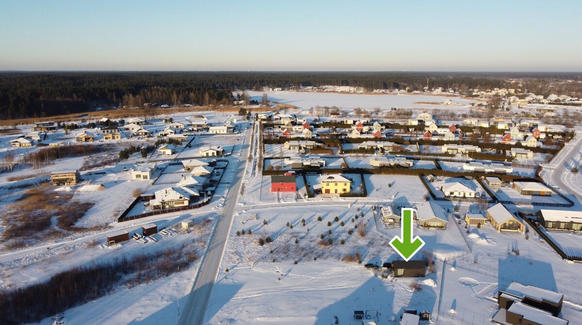 Map showing the cabin location in Riga neighborhood